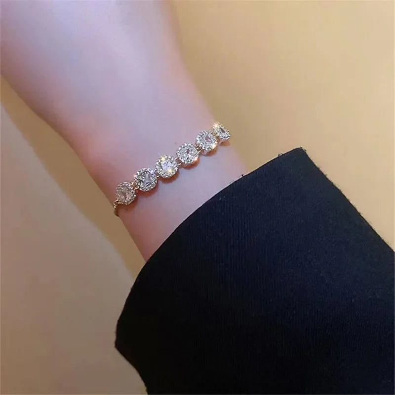 4Pcs/Set Fashion Snake Green Gemstone Bangle Rhinestone Full Metal Bracelet For Women Birthday Party Christmas Gift Jewerly