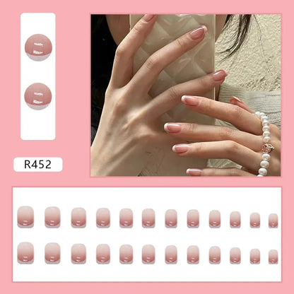 Cherry Red 24 Pcs Press on Nails, Reusable Nails for Women